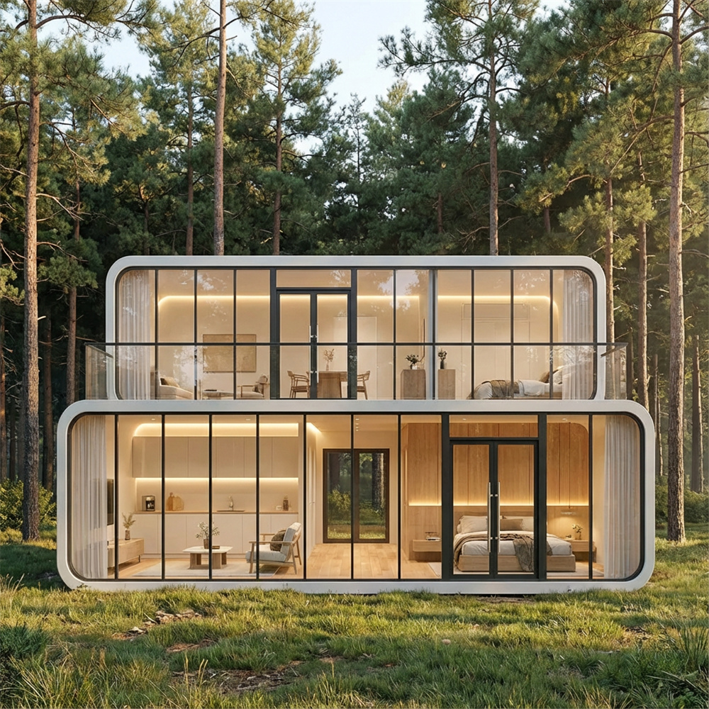 Přímo stohovatelné, zvukotěsné a odvětrávané kapsle Apple