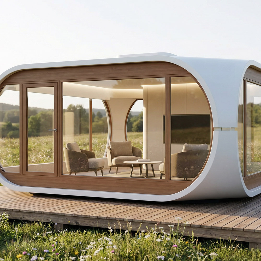 Jednovrstvá odnímatelná kapsle Apple Cabin s nepravidelným tvarem