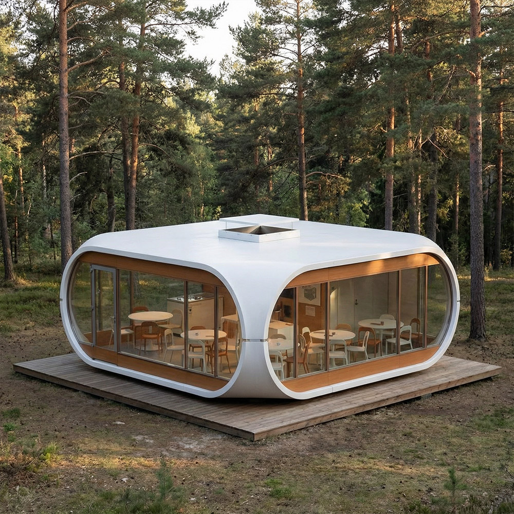 Jednovrstvá odnímatelná kapsle Apple Cabin s nepravidelným tvarem