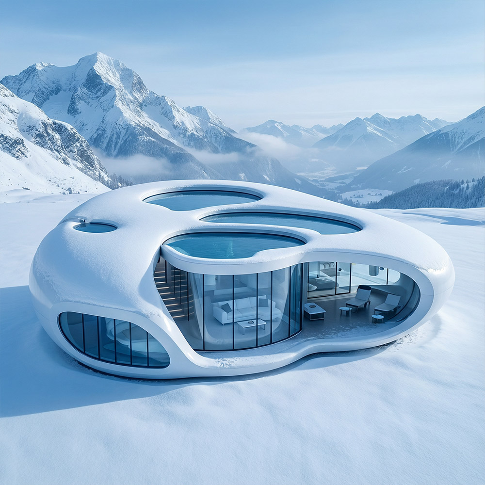 Jednovrstvá odnímatelná kapsle Apple Cabin s nepravidelným tvarem