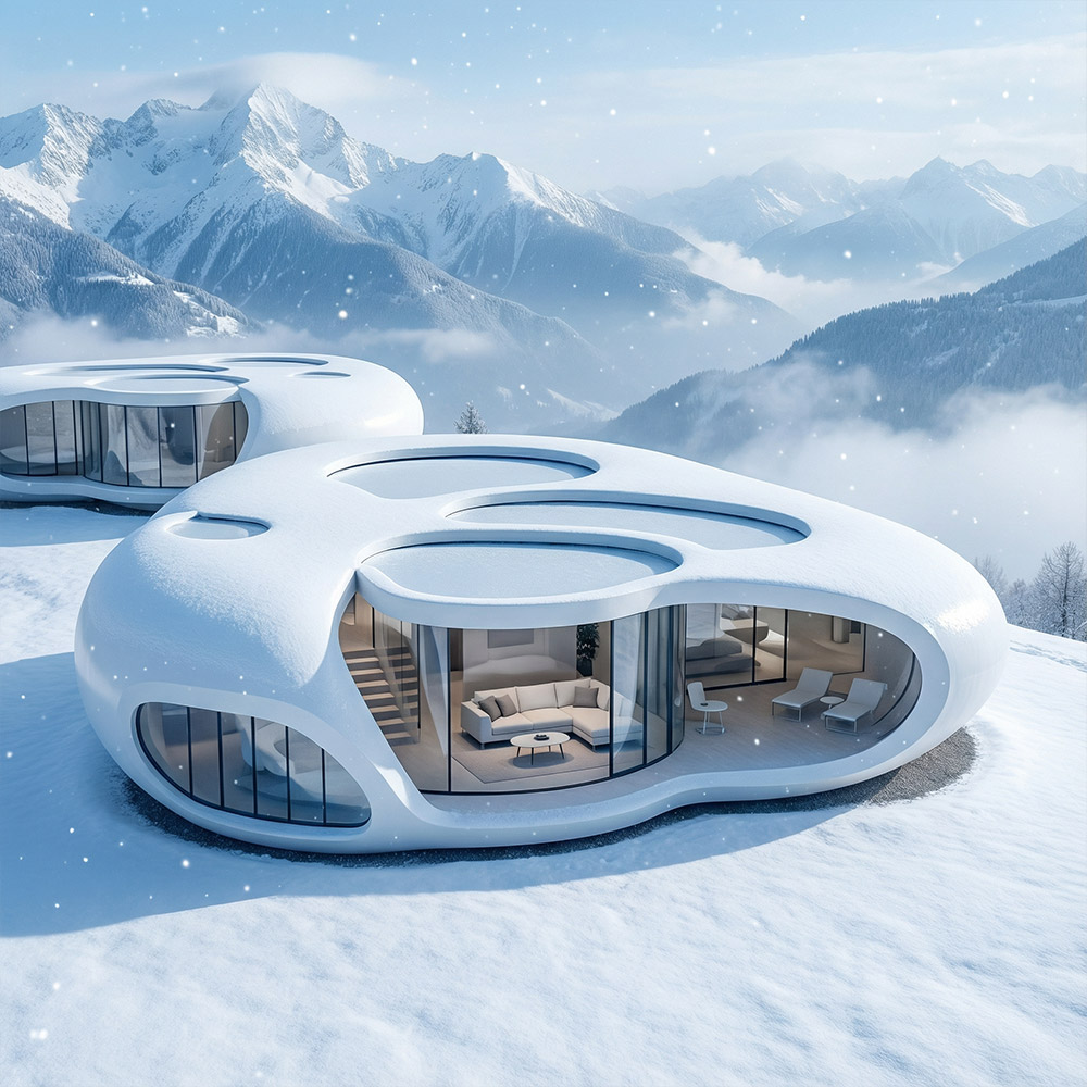 Jednovrstvá odnímatelná kapsle Apple Cabin s nepravidelným tvarem