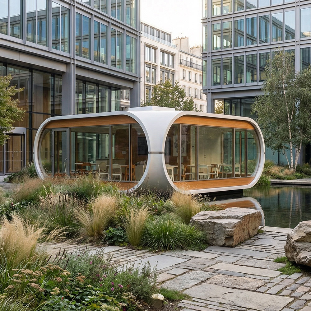 Jednovrstvá odnímatelná kapsle Apple Cabin s nepravidelným tvarem