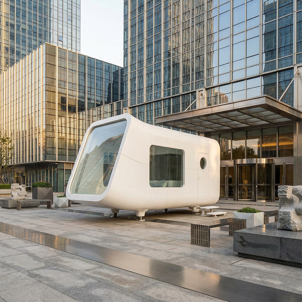 Jednovrstvá odnímatelná kapsle Apple Cabin s nepravidelným tvarem